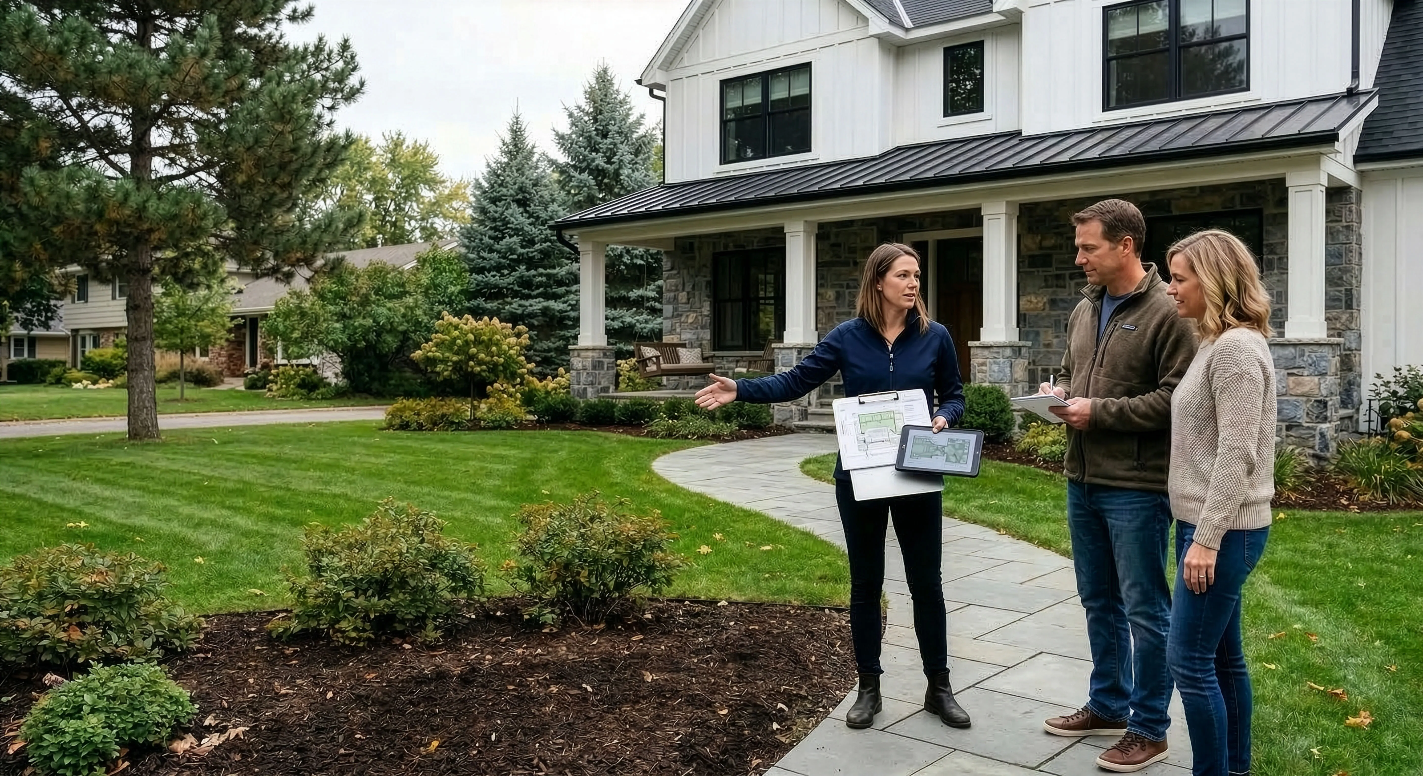 Front yard site estimate at a Twin Cities home