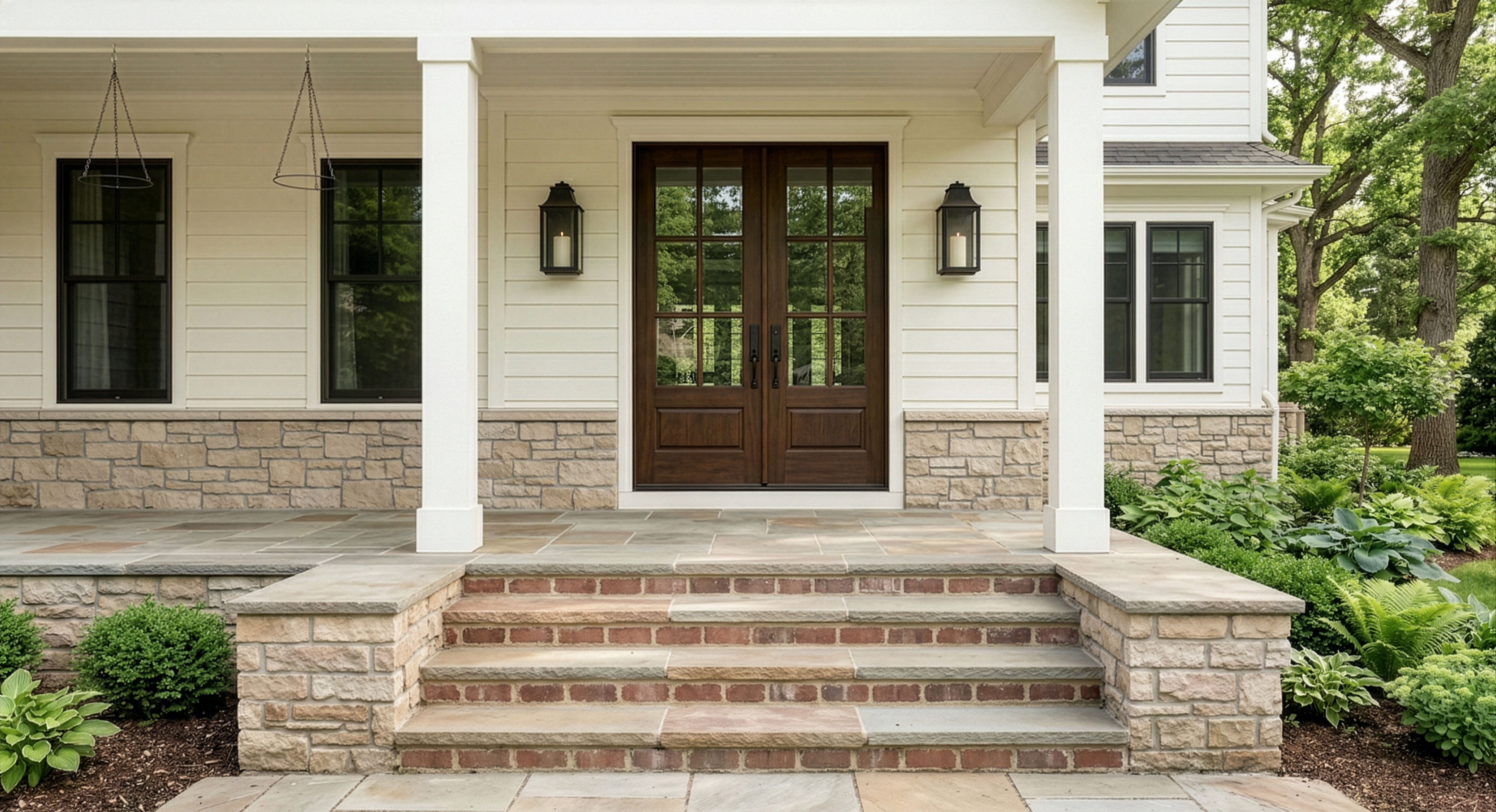 Front porch before seasonal styling